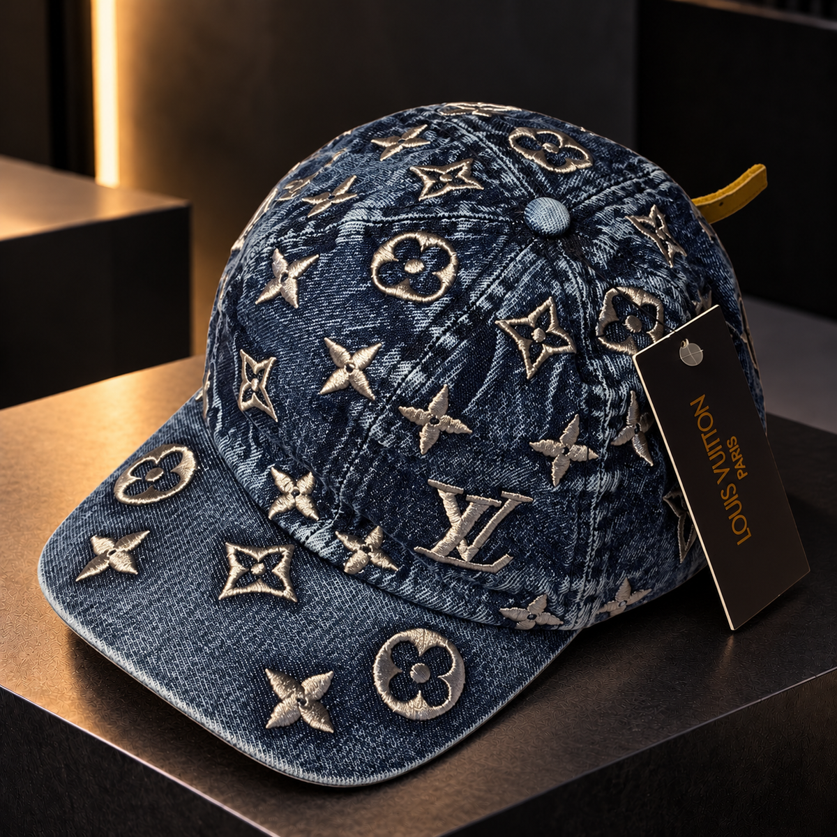 Boné Louis Vuitton - Azul Bordado